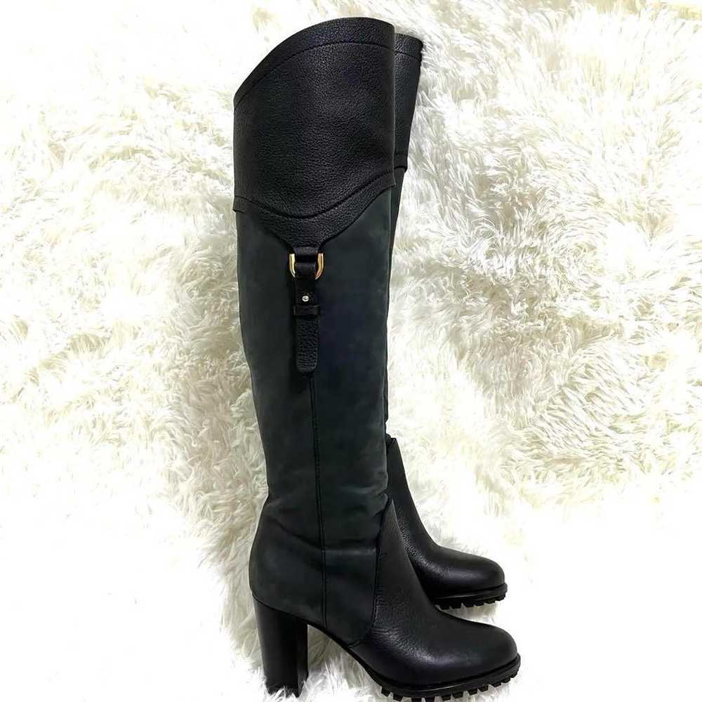 Sergio Rossi leather boots, size 34 1/2, black. - image 2