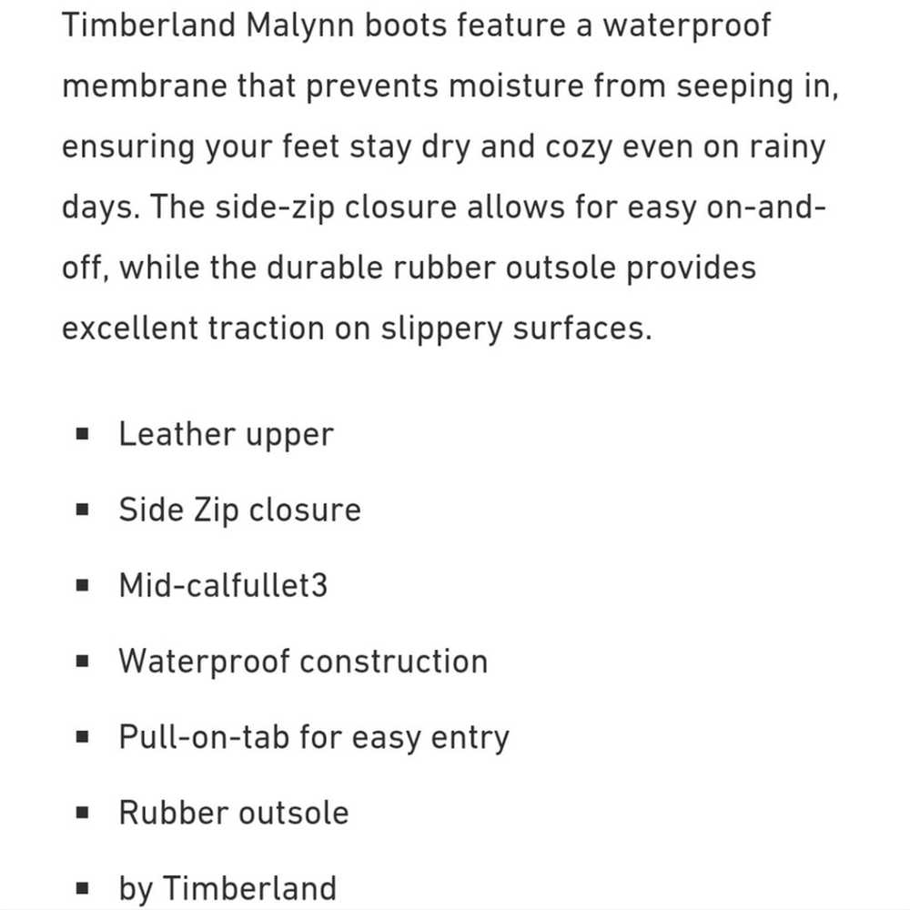 Timberland Woman's Malynn Waterproof Side Zip Boo… - image 12