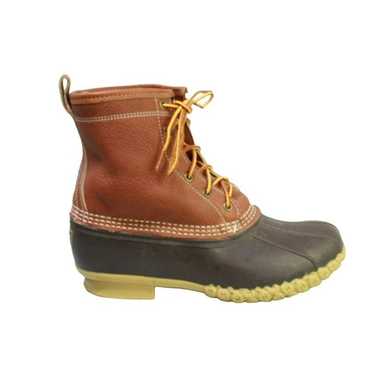 LL Bean Women's Brown Leather Shearling Lined Ins… - image 1