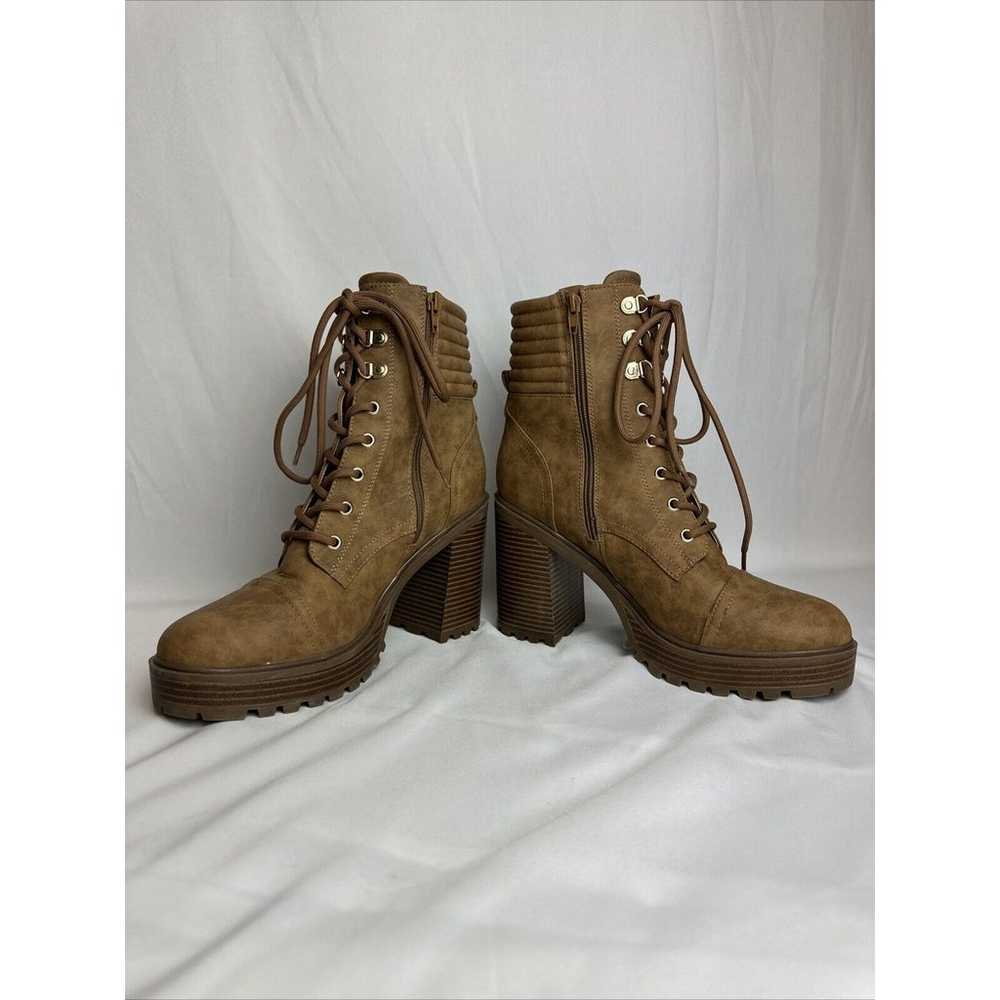 GBG Women’s Brown Heeled Laced-Up Boots Sz 11 - image 4