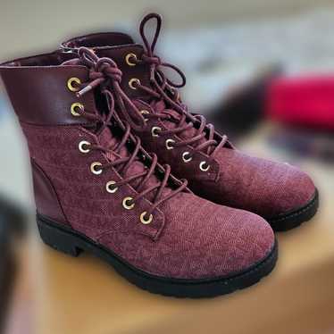 Michael kors burgundy booties