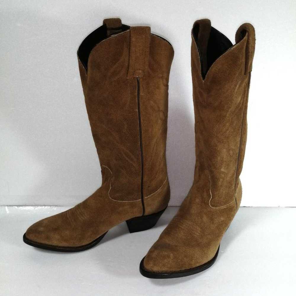 Tony Lama Western Boots Suede - image 1