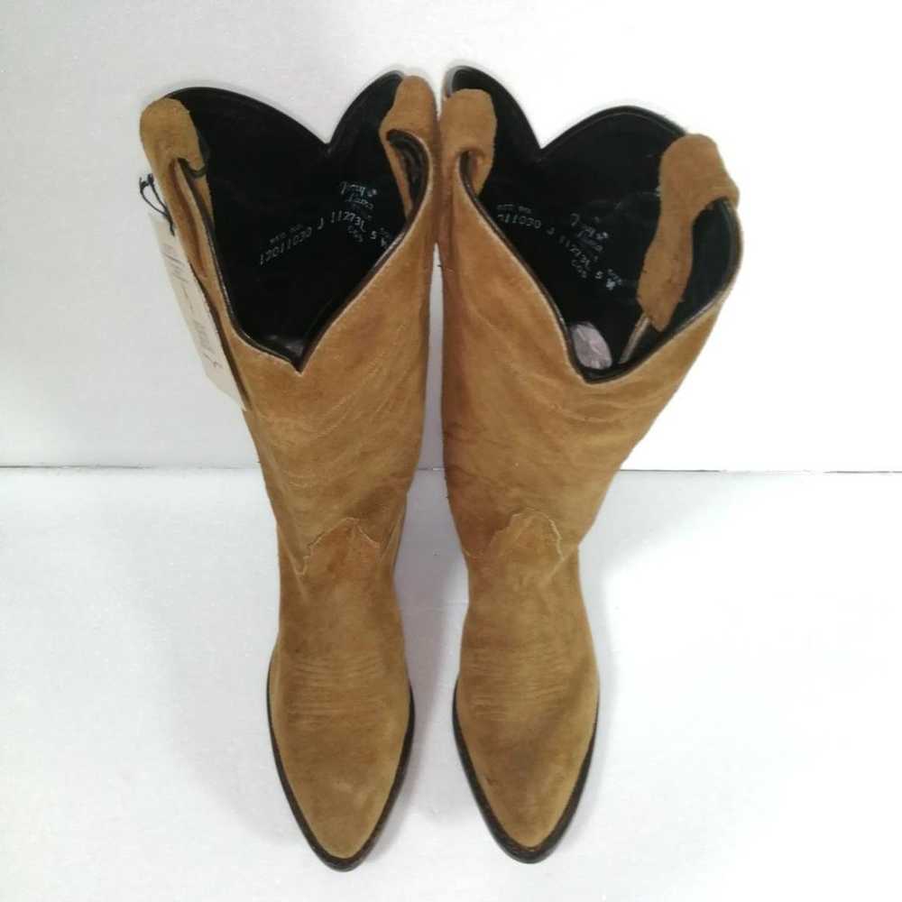 Tony Lama Western Boots Suede - image 4