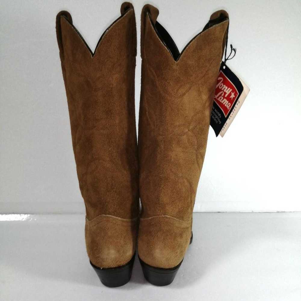 Tony Lama Western Boots Suede - image 5