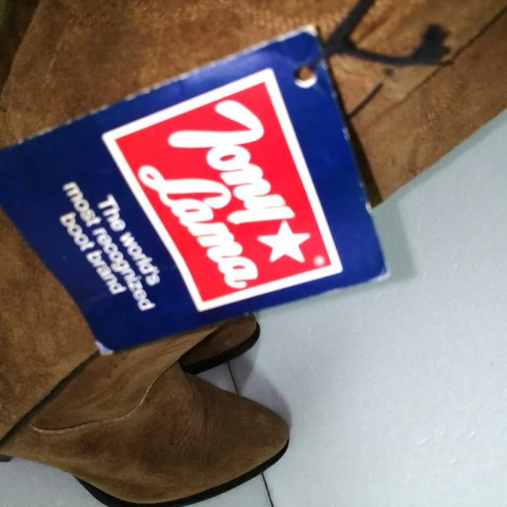 Tony Lama Western Boots Suede - image 6