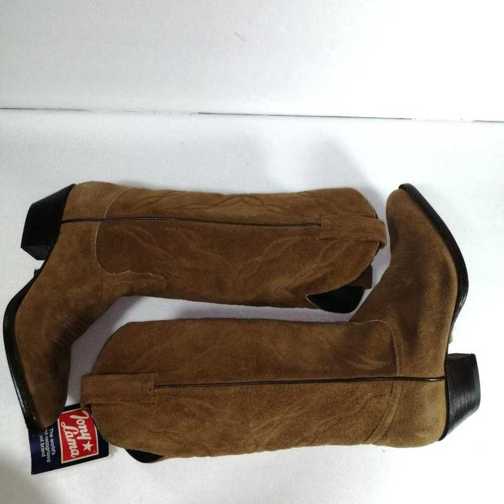 Tony Lama Western Boots Suede - image 7