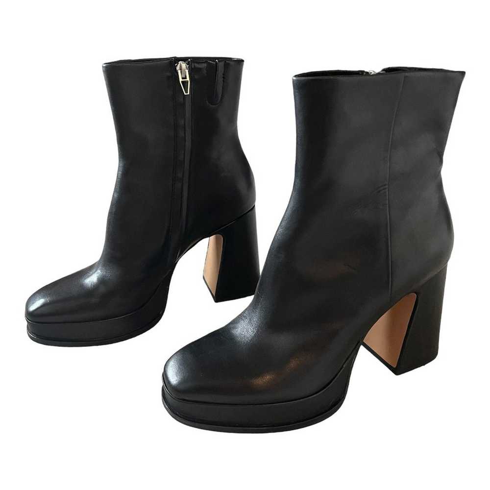 Dolce Vita Lochly Platform Black Leather Boots Si… - image 3