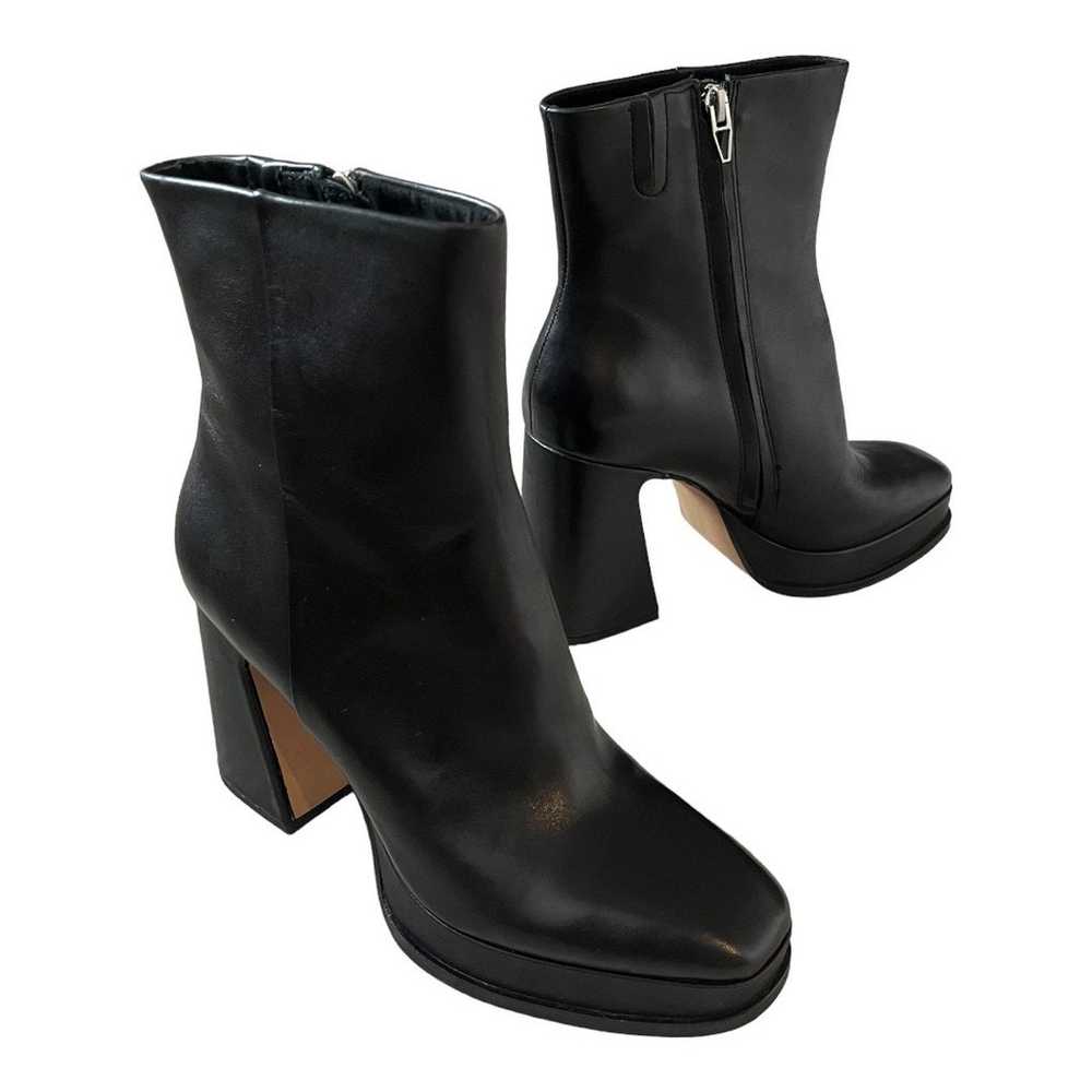 Dolce Vita Lochly Platform Black Leather Boots Si… - image 9