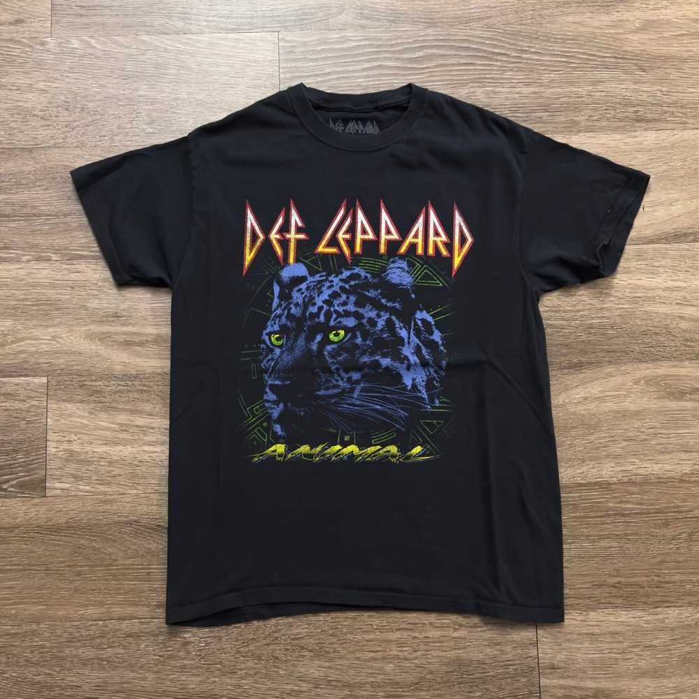 Def Leppard M/M Animal Neon 2016 Tour Concert T-S… - image 1