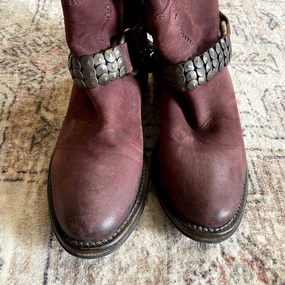 Barneys New York Co-Op Italian leather Burgundy H… - image 5