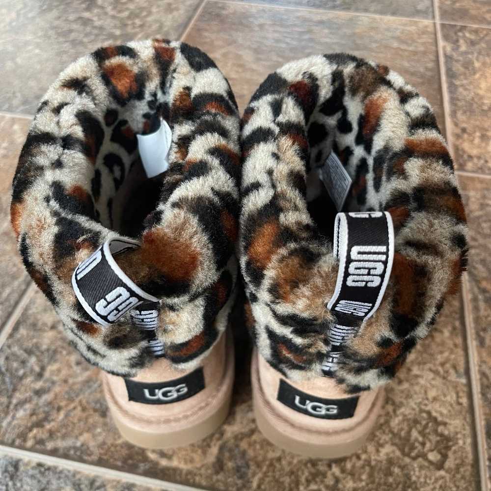 UGG Fluff Mini Quilted Leopard Boots- Tan/Leopard… - image 5