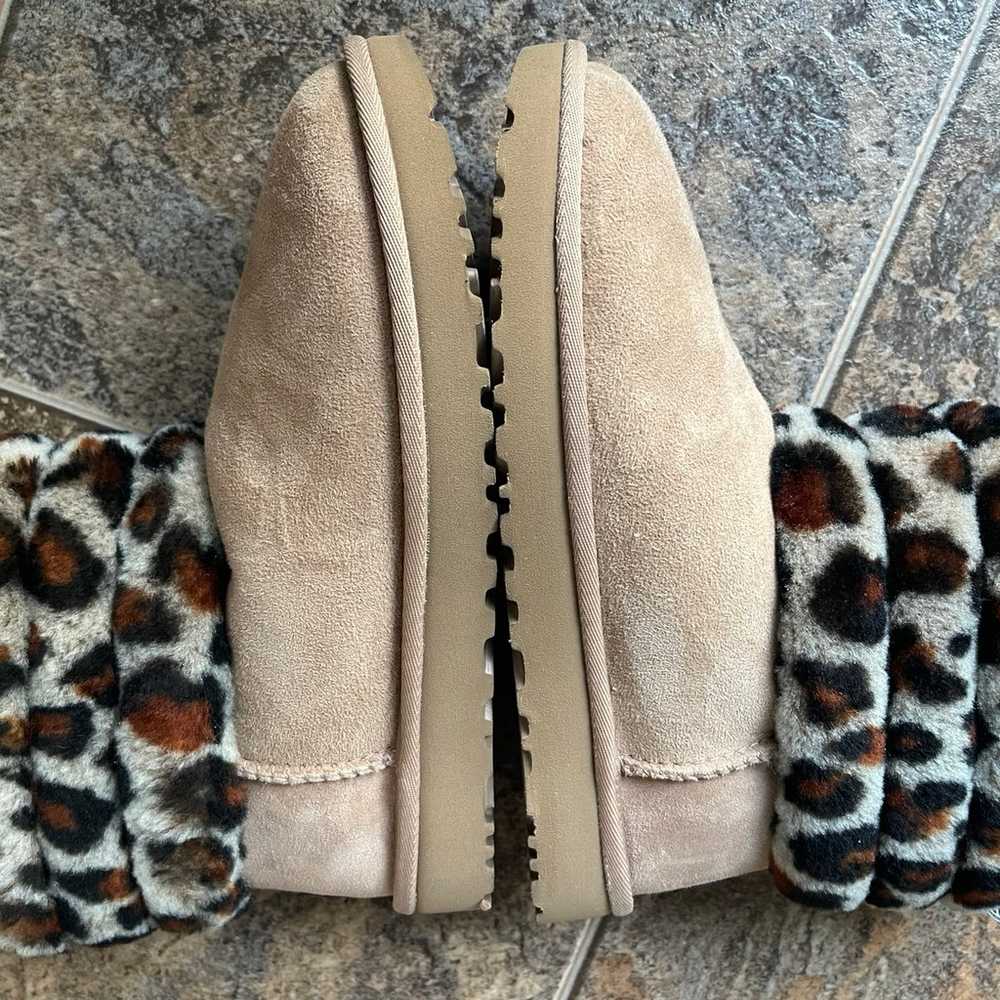 UGG Fluff Mini Quilted Leopard Boots- Tan/Leopard… - image 8