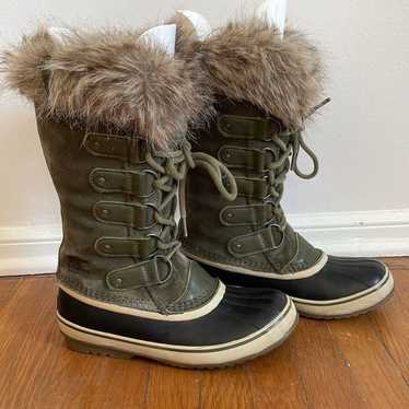 Sorel Joan of Arctic Winter Boots Tall Size 8 Gre… - image 1