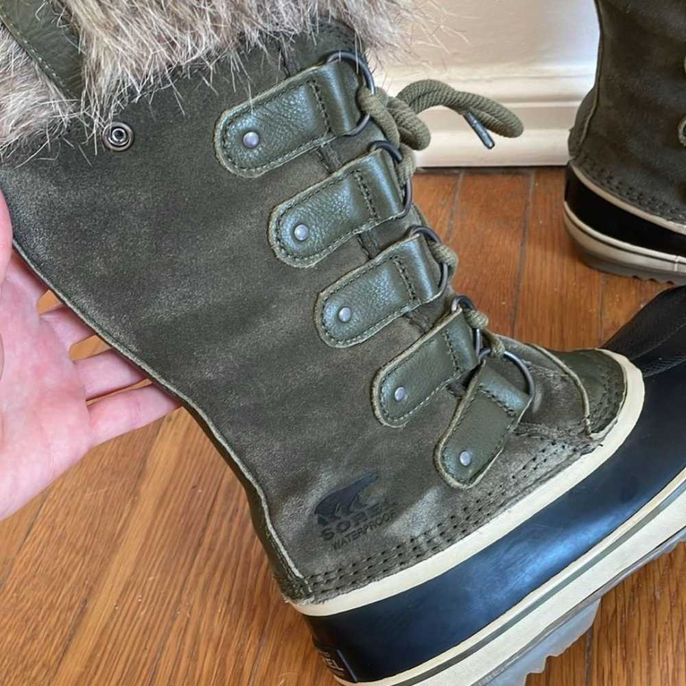 Sorel Joan of Arctic Winter Boots Tall Size 8 Gre… - image 2