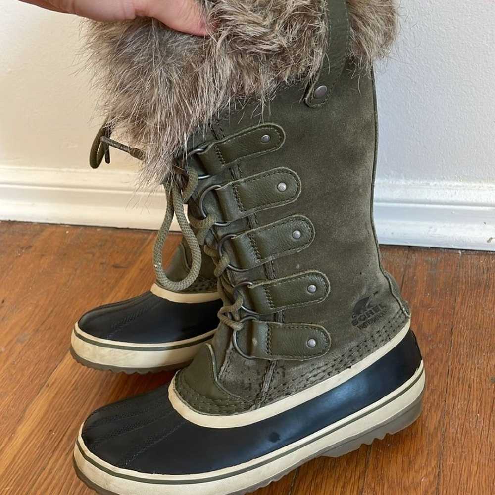 Sorel Joan of Arctic Winter Boots Tall Size 8 Gre… - image 3