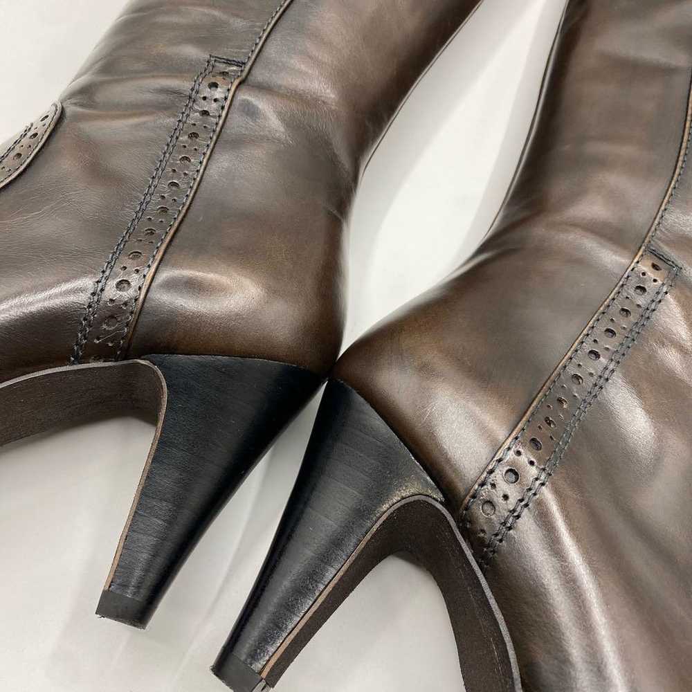 【Unused】MANA Leather Long Boots Brown High Heel 2… - image 10