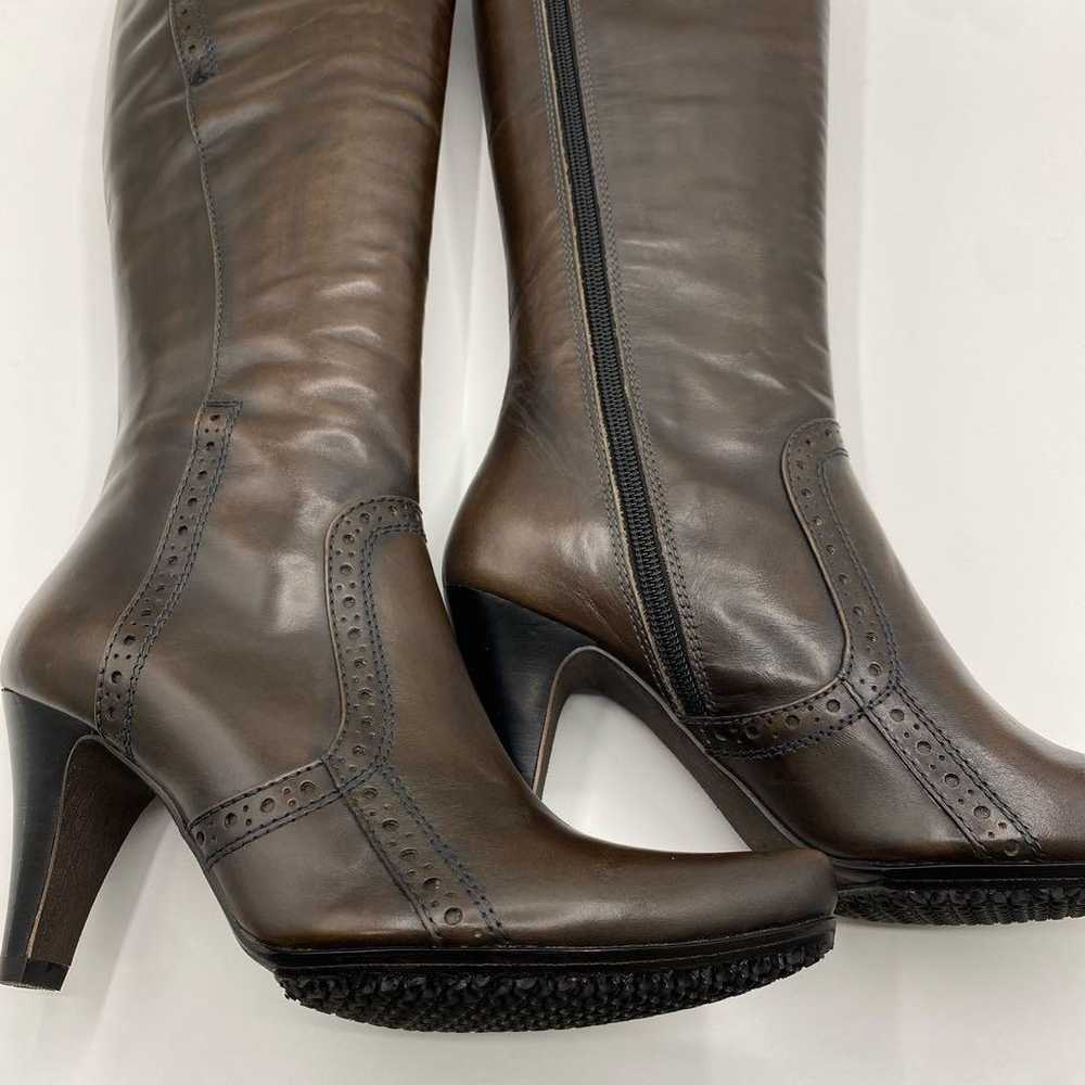 【Unused】MANA Leather Long Boots Brown High Heel 2… - image 11