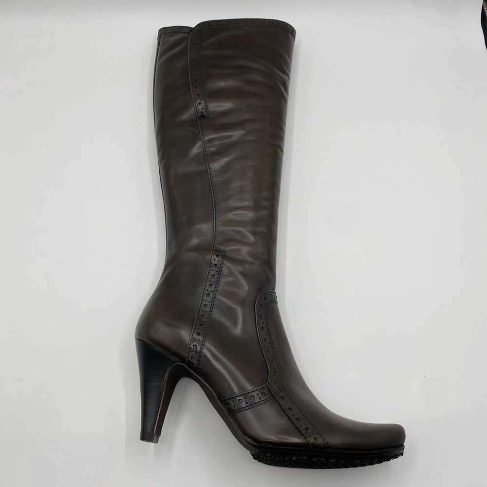 【Unused】MANA Leather Long Boots Brown High Heel 2… - image 3