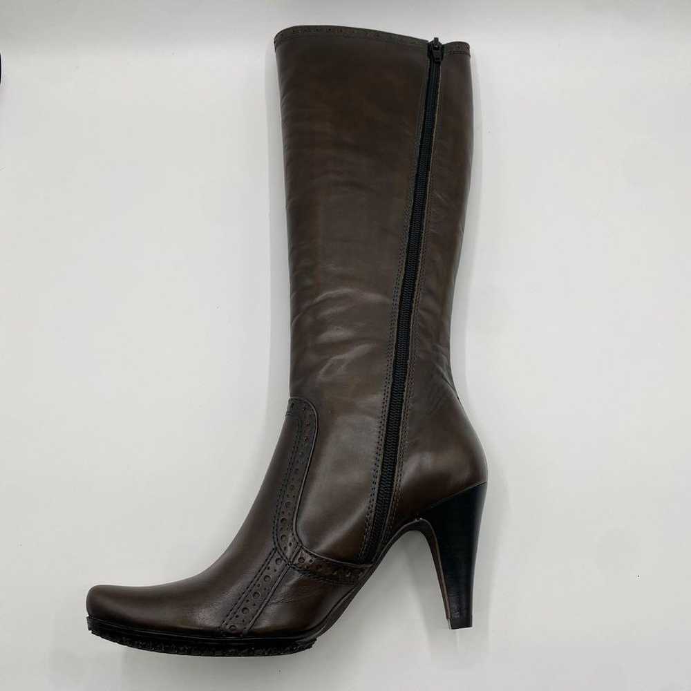 【Unused】MANA Leather Long Boots Brown High Heel 2… - image 4