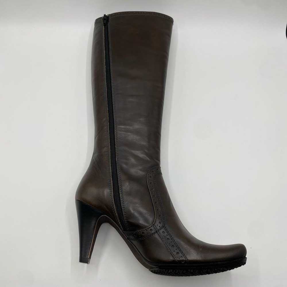 【Unused】MANA Leather Long Boots Brown High Heel 2… - image 6