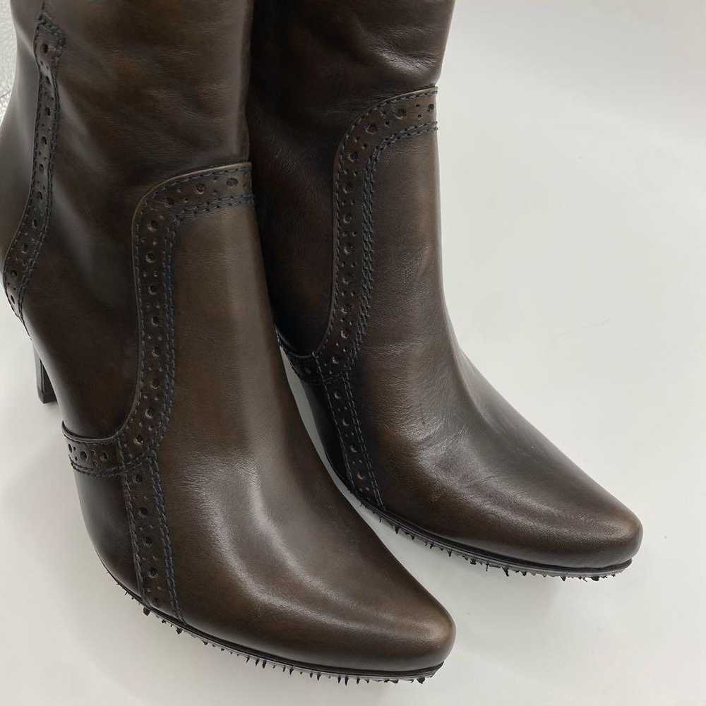 【Unused】MANA Leather Long Boots Brown High Heel 2… - image 7