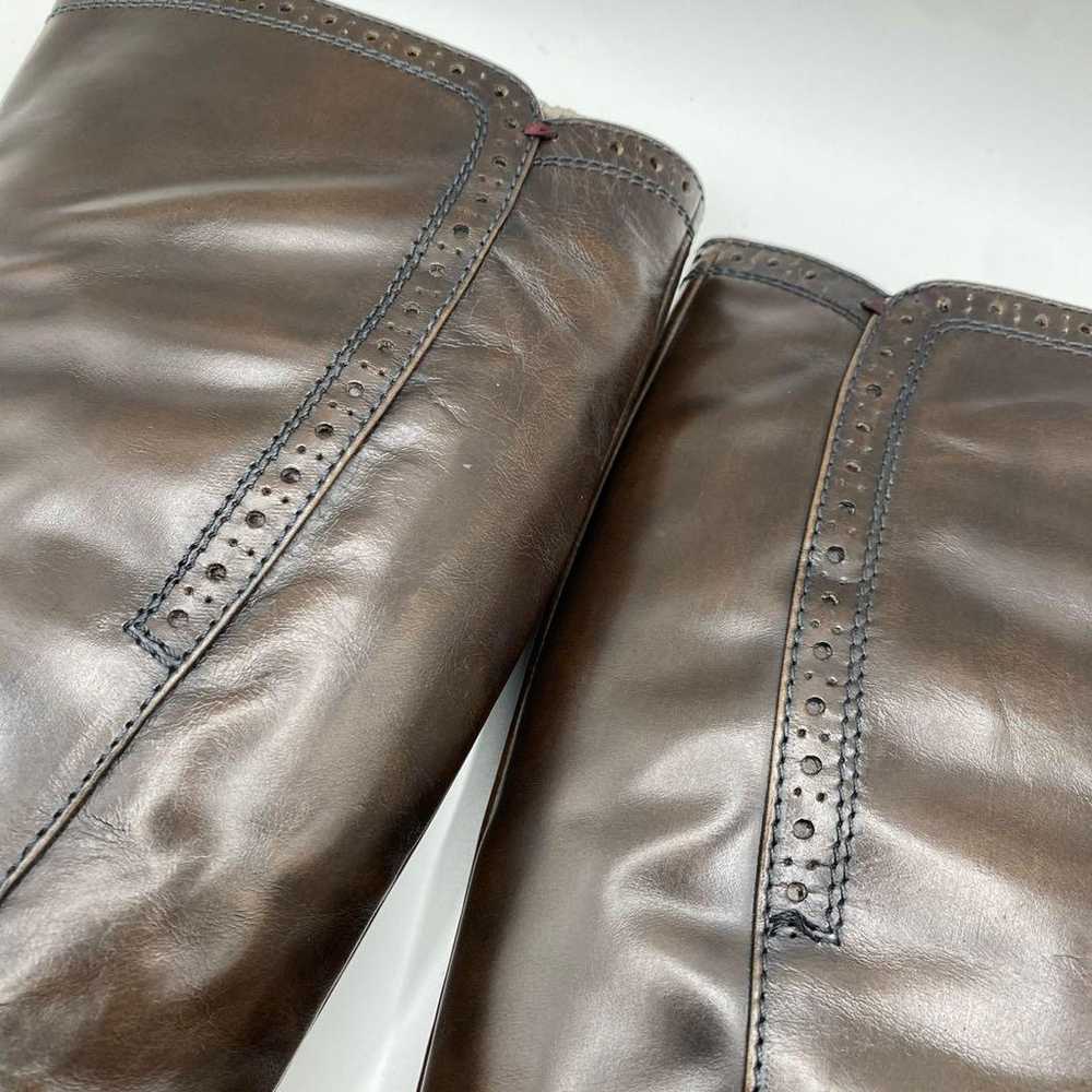 【Unused】MANA Leather Long Boots Brown High Heel 2… - image 8