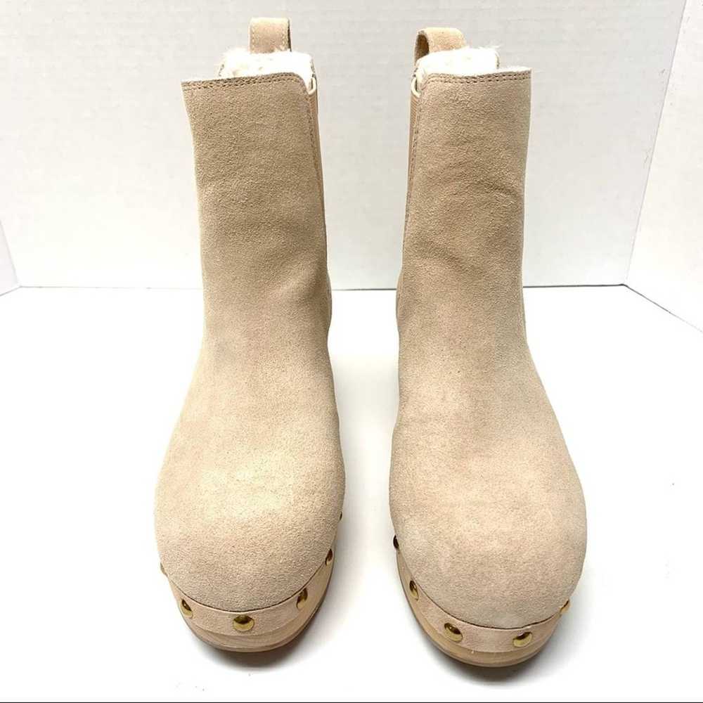 NWOT J. Crew Faux Fur Lined Chelsea Clog Studded … - image 3