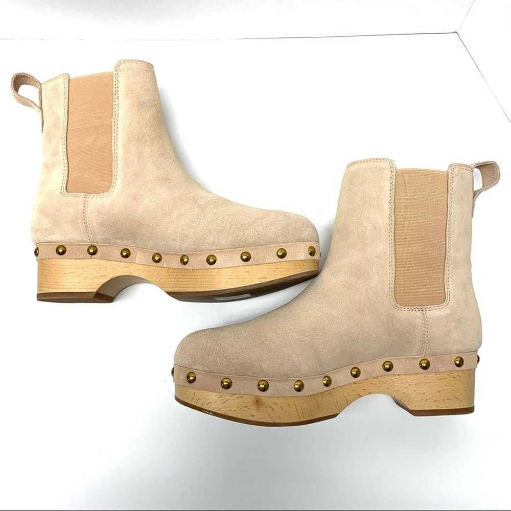 NWOT J. Crew Faux Fur Lined Chelsea Clog Studded … - image 9