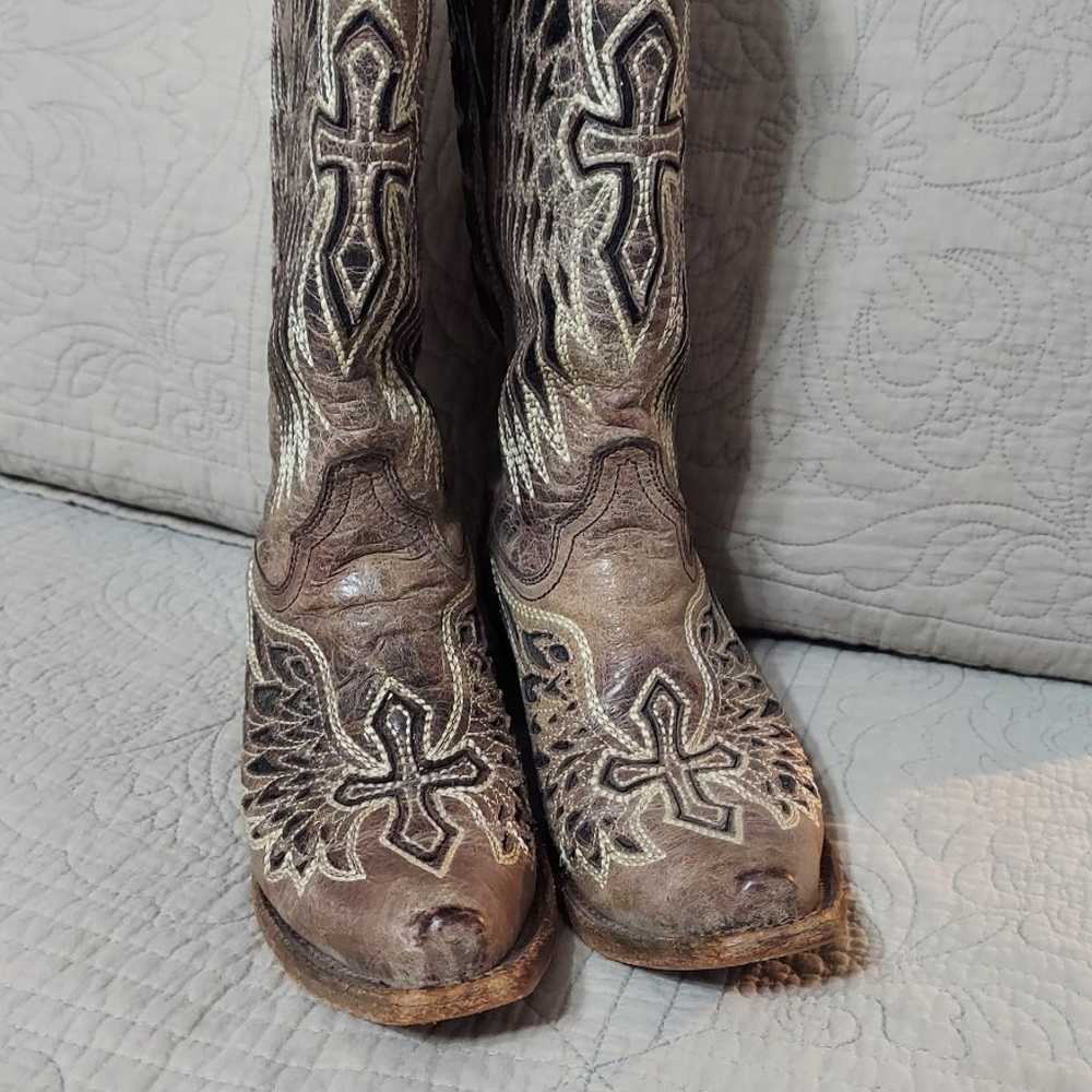 Corral Women's A1241 Brown Western Boots - Size 6… - image 2