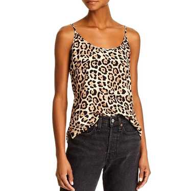 ATM ATM Leopard Print Silk Charmeuse Spaghetti Str