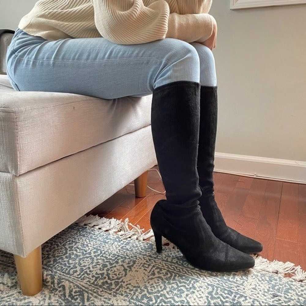 Stuart Weitzman Pull On Suede Boots - image 1