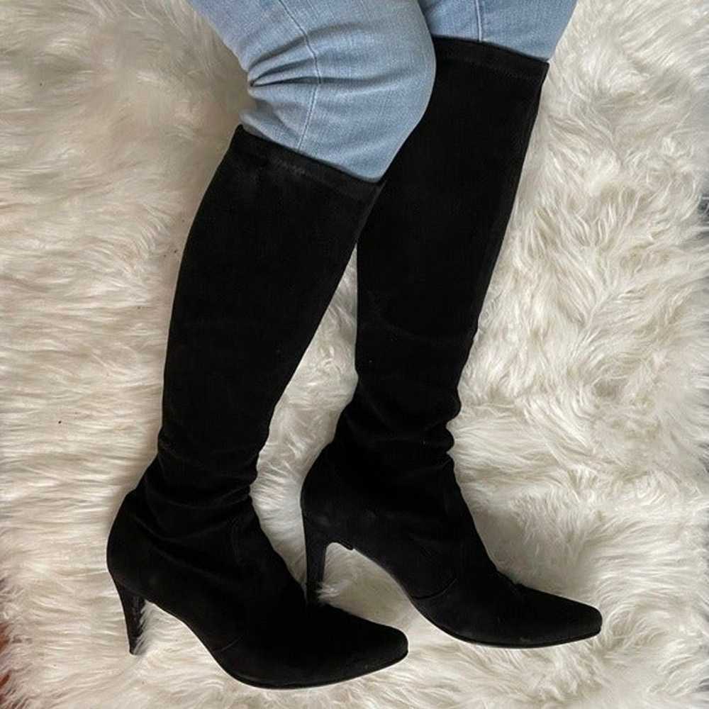 Stuart Weitzman Pull On Suede Boots - image 2