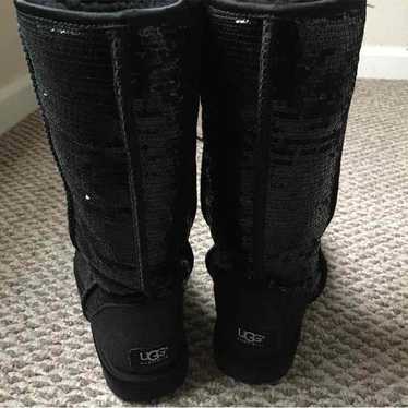 Sequin black uggs