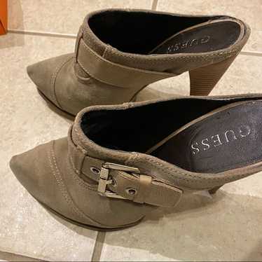 GUESS Verity Chunky Heel Booties Beige boots 6.5 - image 1