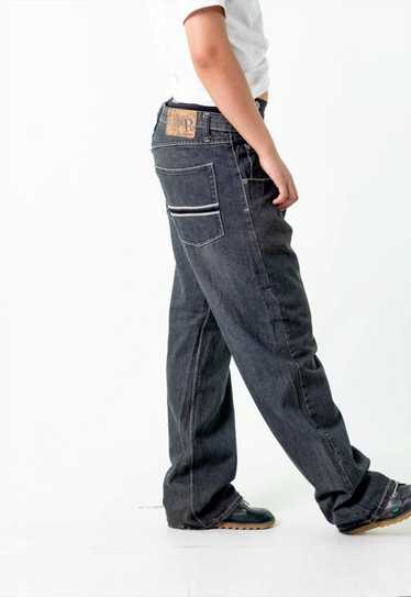 Charcoal Grey 90s Pag Denim Hip Hop Jeans Baggy Pa