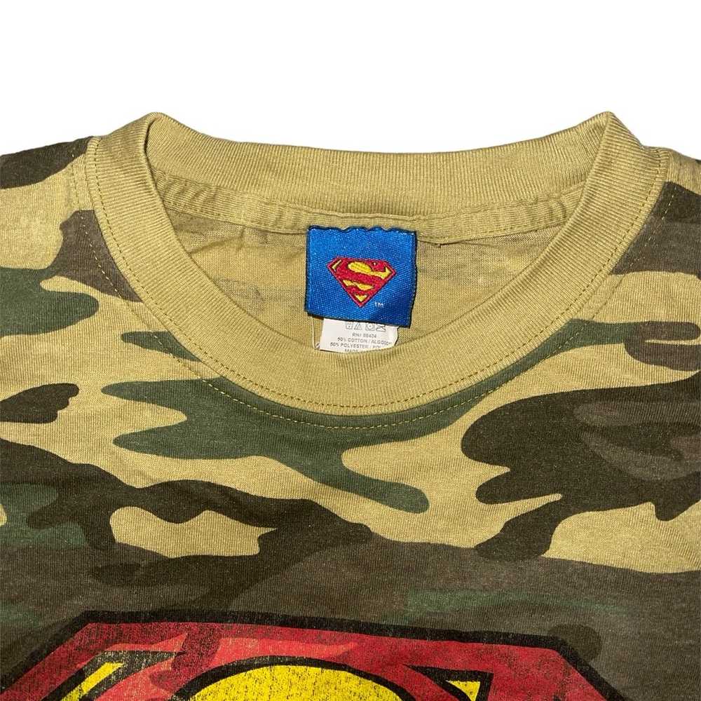 Vintage DC Comics Superman Shirt Mens Medium Gree… - image 3