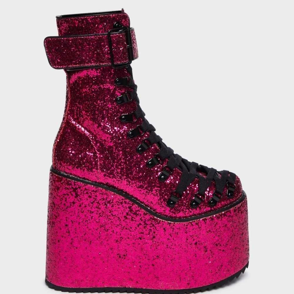 Pink glitter traitor boots - image 2