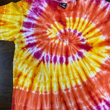 American vintage tie-dye T-shirt orange 847.