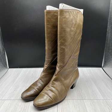 Salvatore Ferragamo 24 boots long heel 7 brown. - image 1