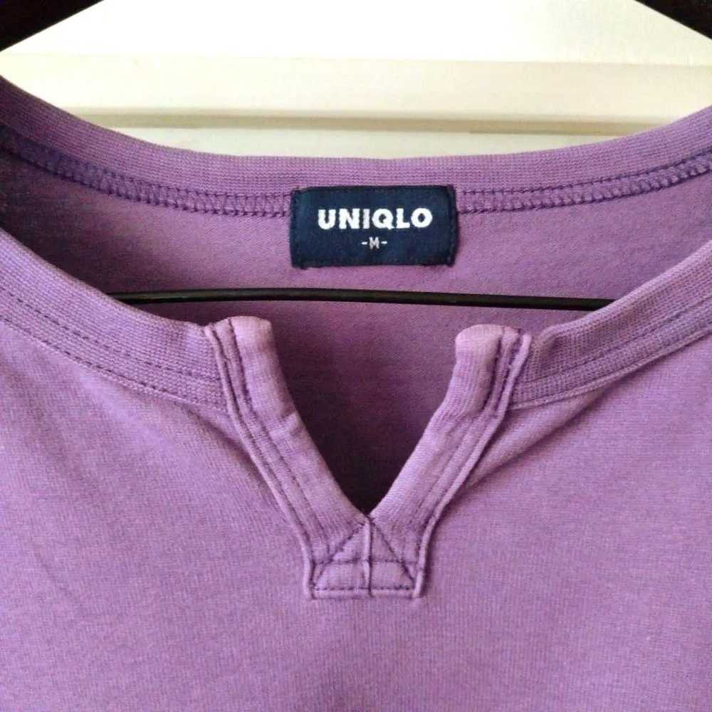 90s【OLD UNIQLO】Navy Tag Plain T-shirt ◉ Faded - image 5