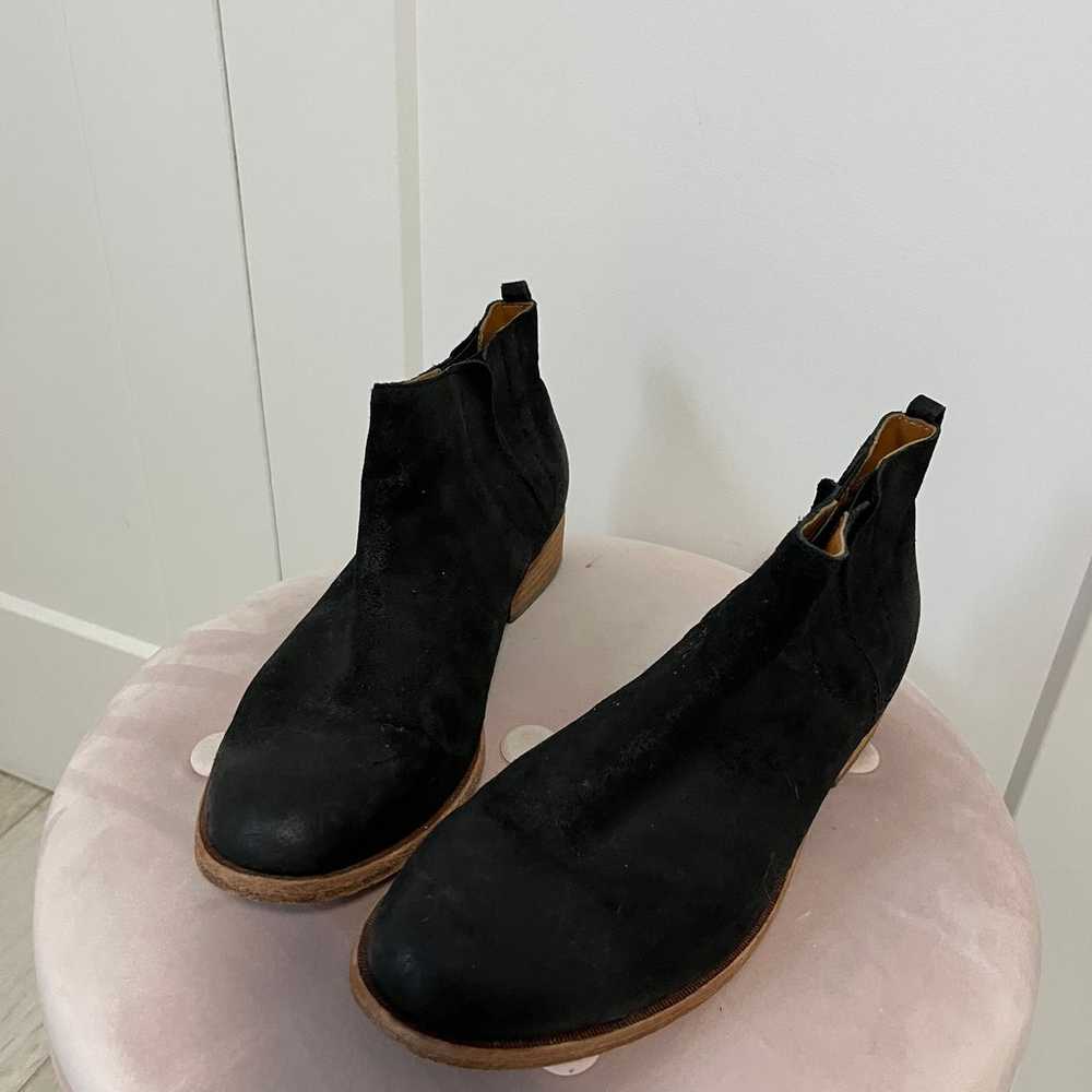 Kork-Ease Velma Black Suede Ankle Booties Size 11 - image 2