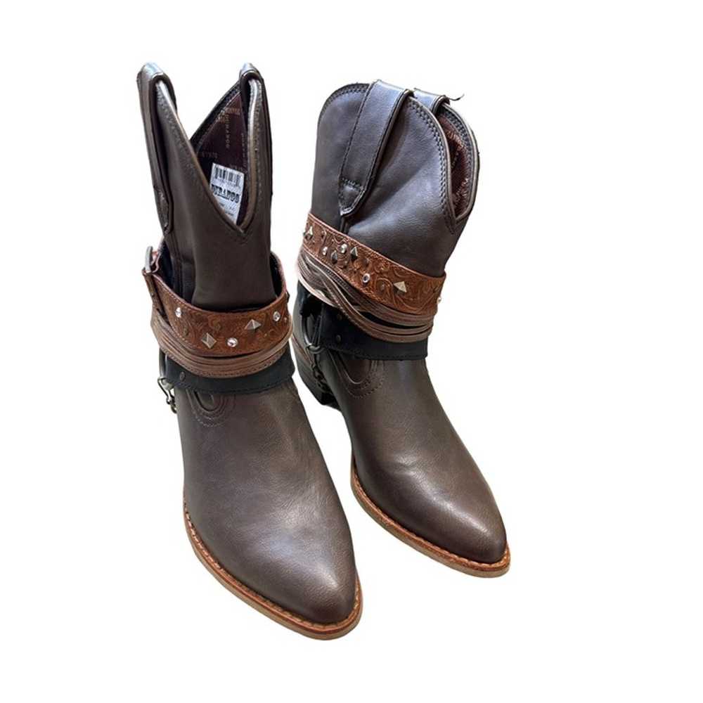 Durango women’s leather western dark brown ankle … - image 1