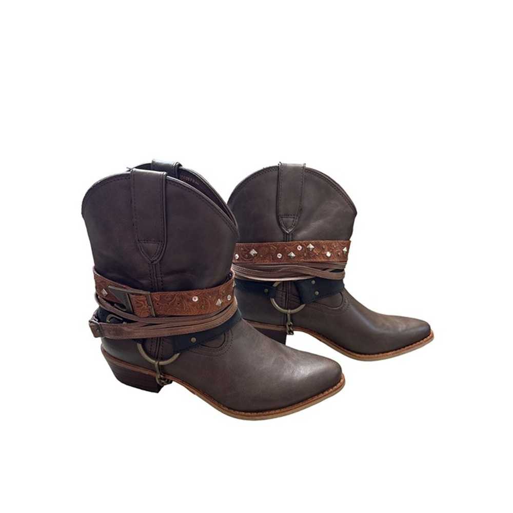 Durango women’s leather western dark brown ankle … - image 3