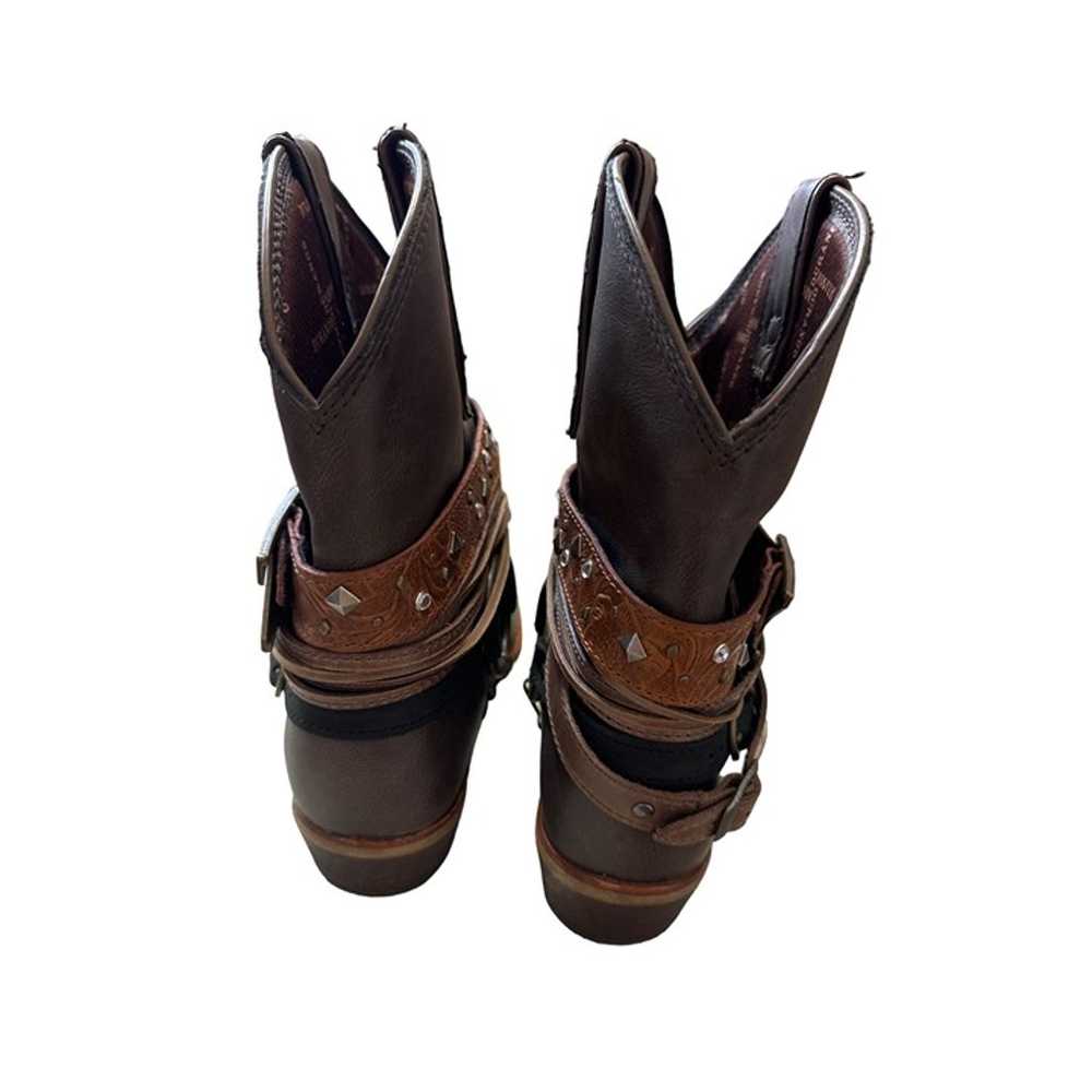 Durango women’s leather western dark brown ankle … - image 6