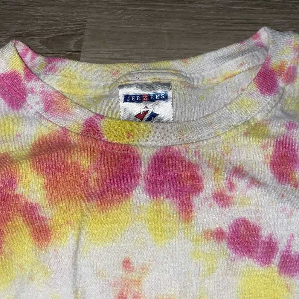 Vintage 90s jerzees tie-dye T-shirt - image 3