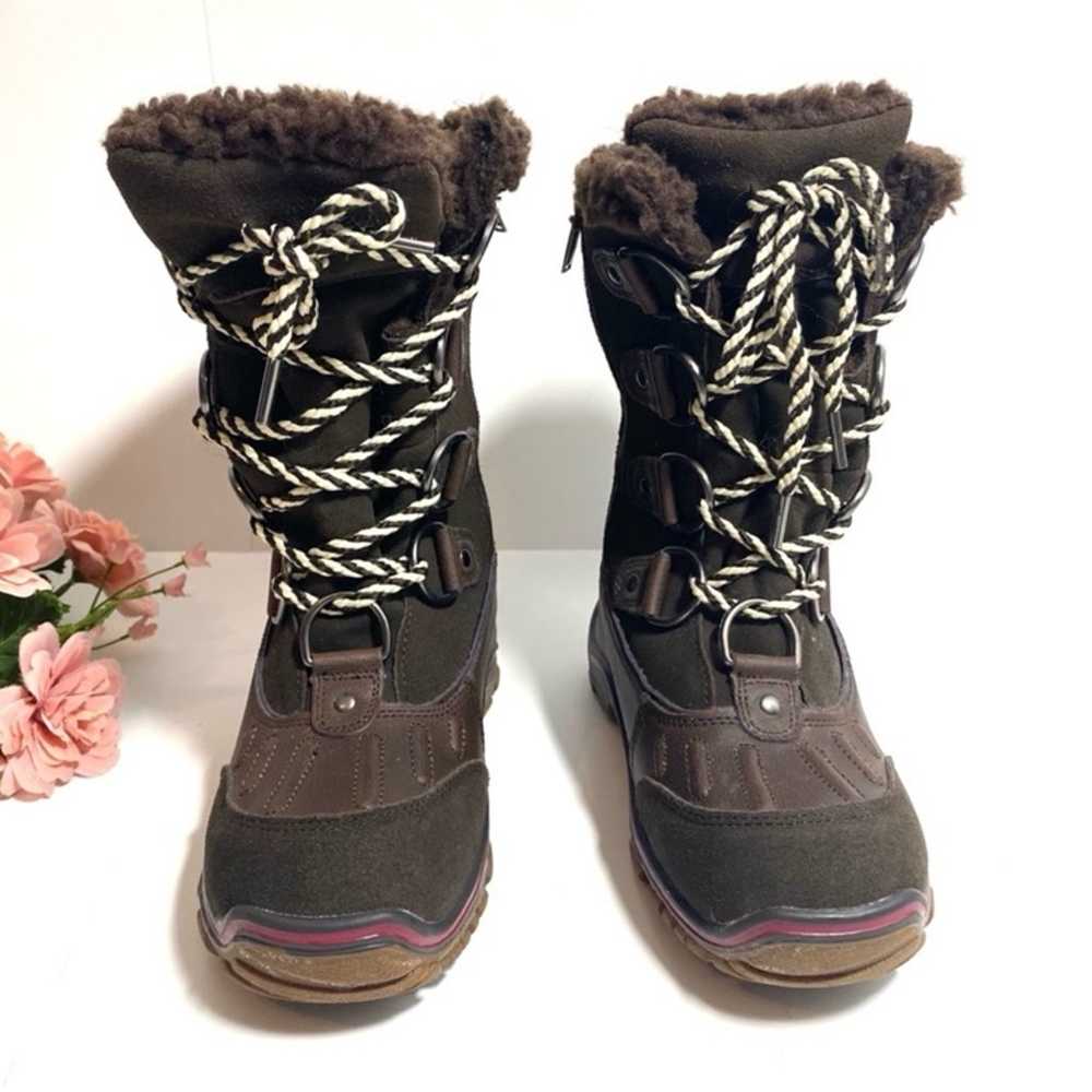 PAJAR Canada Alina Brown Suede Lace Up Waterproof… - image 3