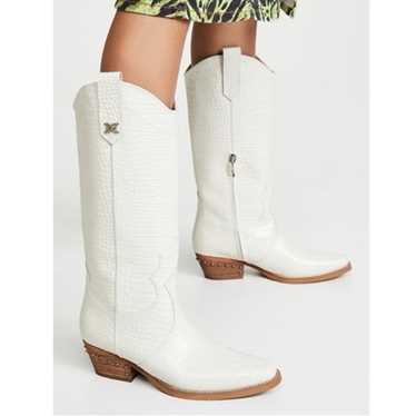 SAM EDELMAN Oakland Croc Embossed Western Boot - image 1