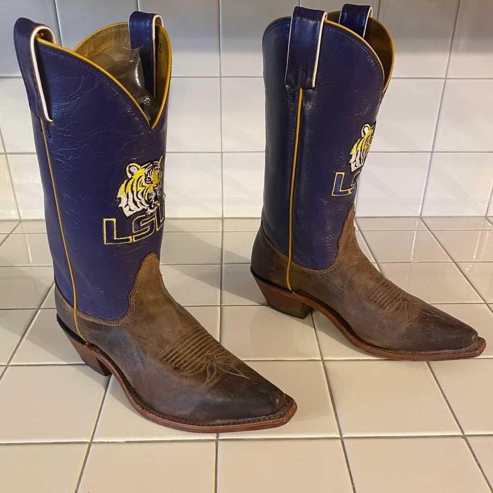 LSU BOOTS WOMEN'S 7B COWBOY COWGIRL WESTERN PURPL… - image 3