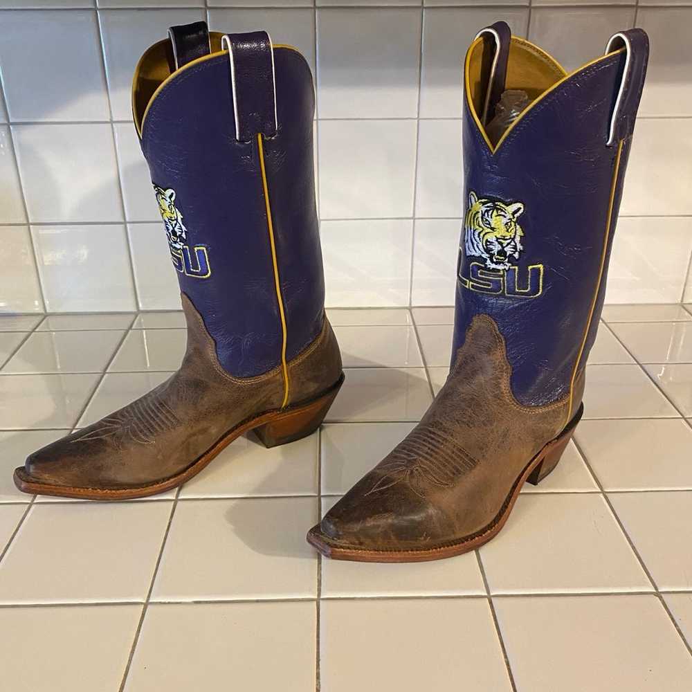 LSU BOOTS WOMEN'S 7B COWBOY COWGIRL WESTERN PURPL… - image 4