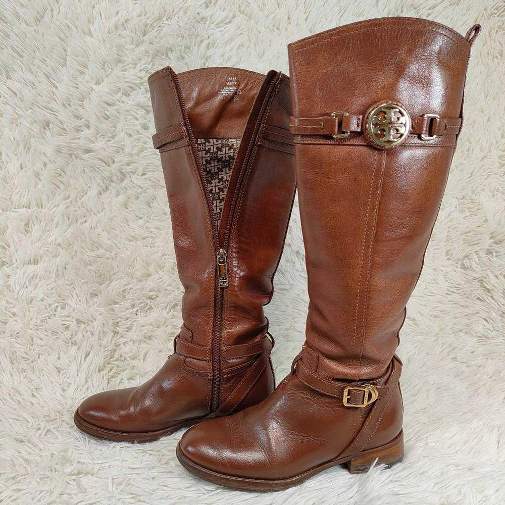 TORY BURCH Long Boots Jockey Boots Side Zip - image 1